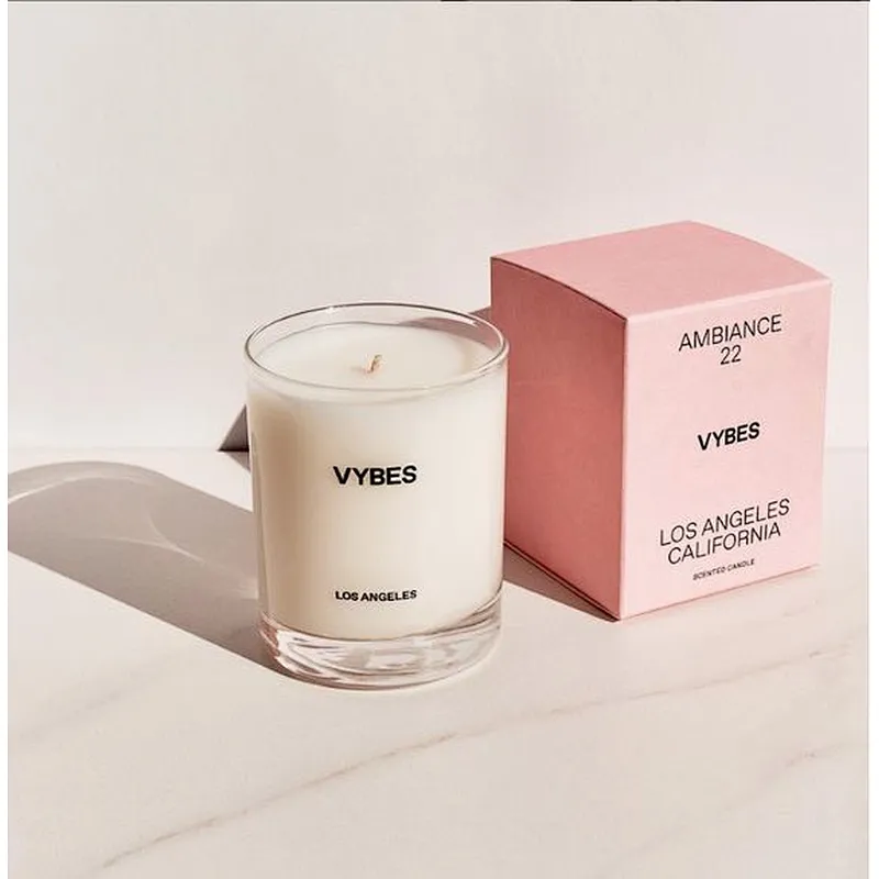 Custom Design Wholesale High Quality Empty Folding Kraft Paper Card Boxes For Candle Packaging