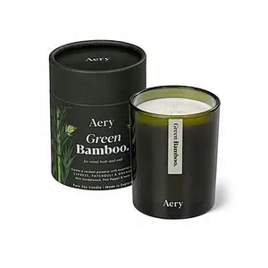 Luxury Custom Label Kraft Round Box Packaging Paper cylinder Box round Cardboard glass candle jars gift paper tube packaging