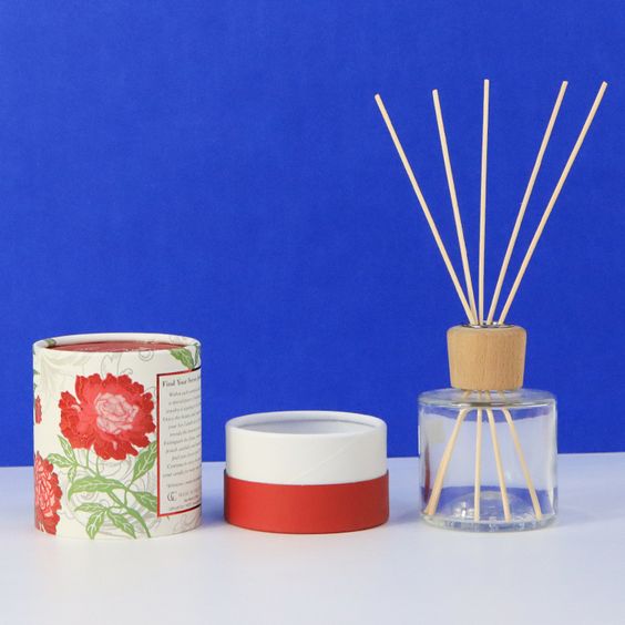 Custom Cylindrical Cardboard Biodegradable Packaging Candle Essential Oil Fragrance Eco Friendly Paper Cosmetic Tube Packing
