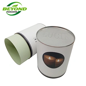 Custom Eco-friendly Biodegradable Cardboard Scented Candle Container Tube Gift Cylindrical Packaging Luxury Boxes