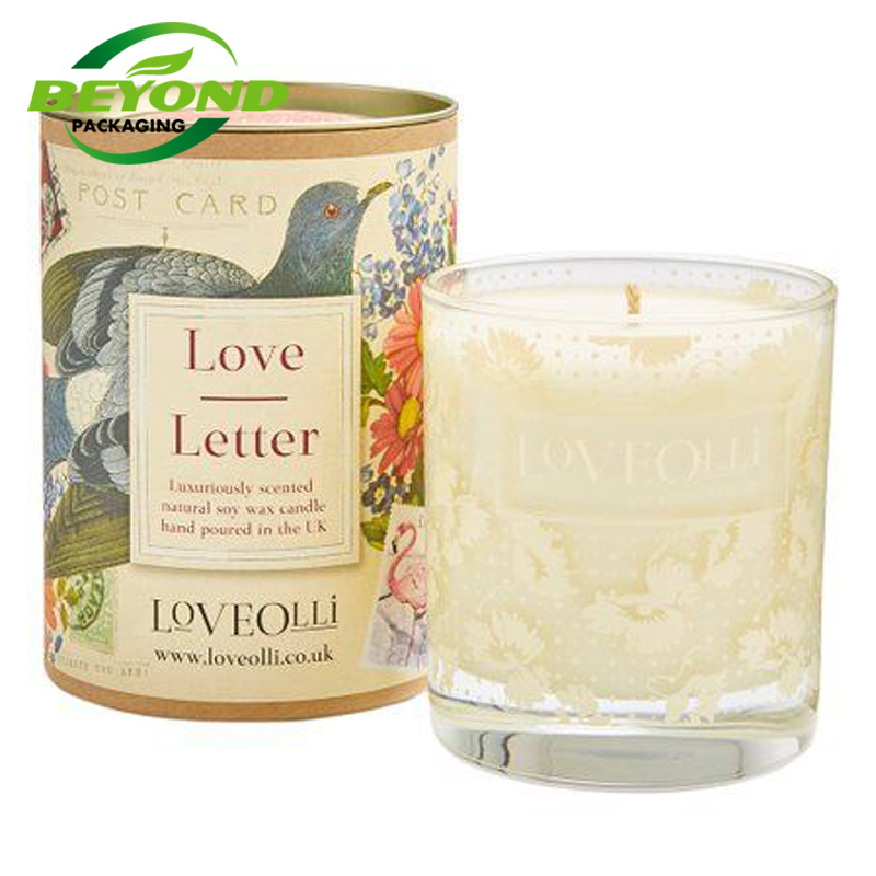 Eco Friendly Wholesale Customized Design Luxury Paper Tube Cardboard Cylinder Packaging Boxes For Candle