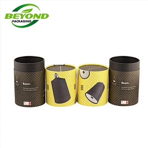 Wholesale Luxury High Quality Customized Design Different Size Biodegradable Recycled Round Tube Gift Packaging Candle Jar