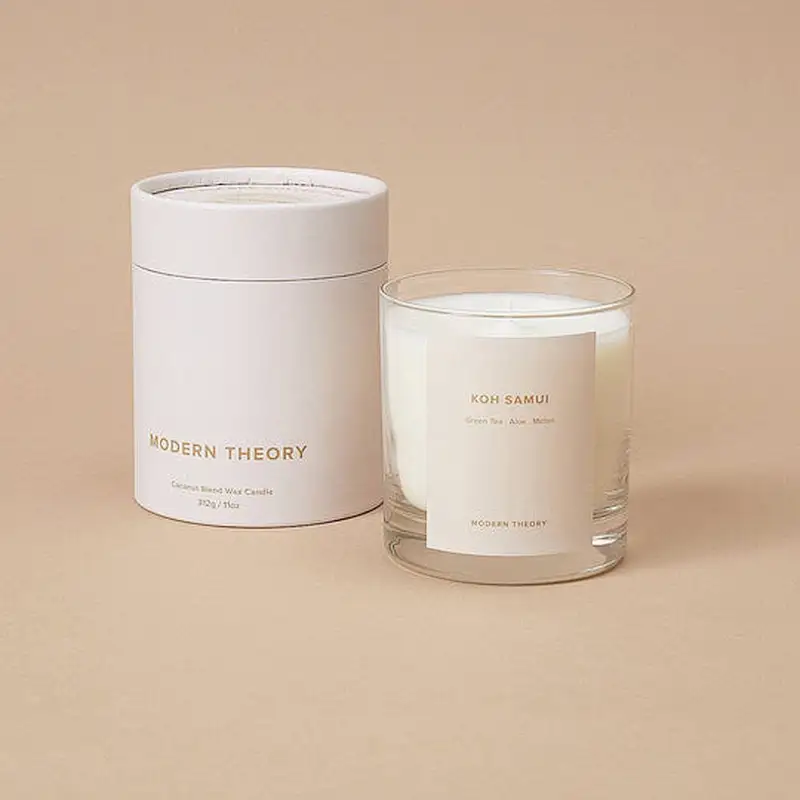 Customized Logo Round Paper Boxes Tube Candle Packaging Container Wax Candle Jar Paper Packaging Tubes