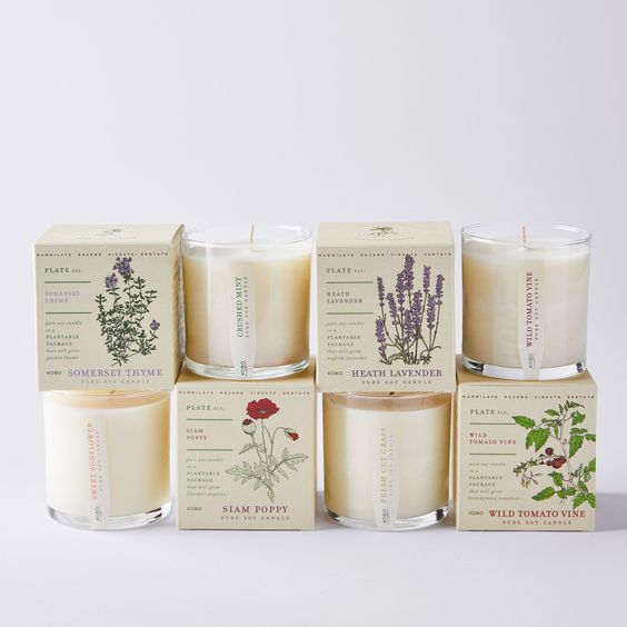 High Quality Custom Design Paper Packaging Folding Kraft Paper Cardboard Boxes Personalized For Candle