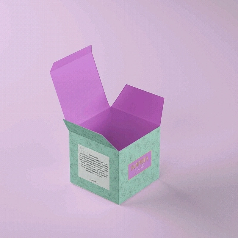 Luxury paper packaging custom cardboard boxes folding packaging for candle paper gift boxes