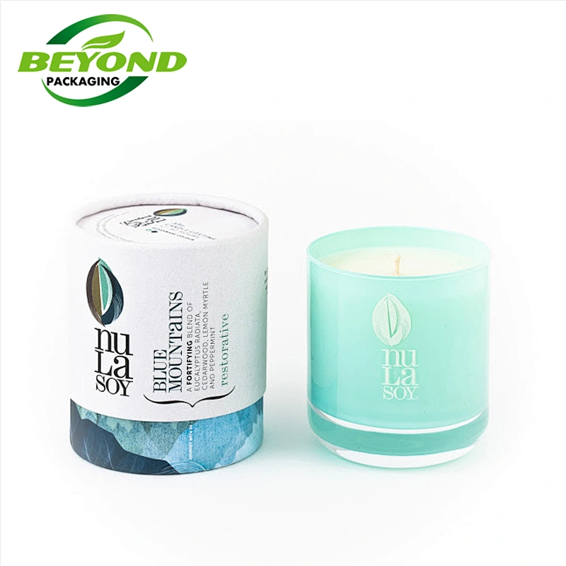 Custom Logo Kraft Cardboard Cylinder Paper Round Tube Box Luxury Packaging Scent Candles Paper Eco-friendly Gift Packing