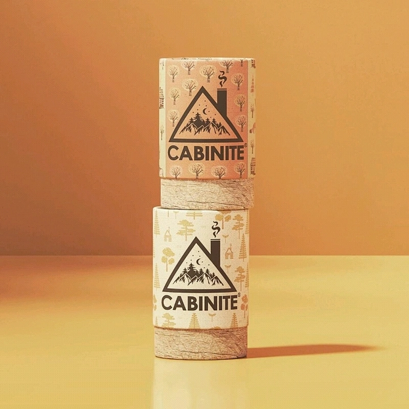 Custom Round Empty Gift Box Cardboard Cylinder Recycled Kraft Paper Tube Packaging with Lid for  Candle Container