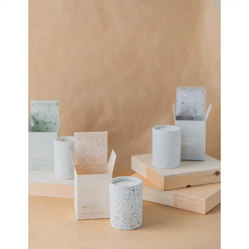 Custom Logo  Wholesale Cardboard Box Scented Grass Jar Candle Private Label Luxury Gift Box Set Reasonable Price  Packing