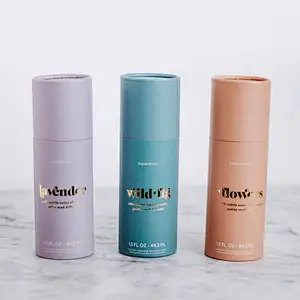 Custom Cylindrical Cardboard Biodegradable Packaging Candle Essential Oil Fragrance Eco Friendly Paper Cosmetic Tube Packing