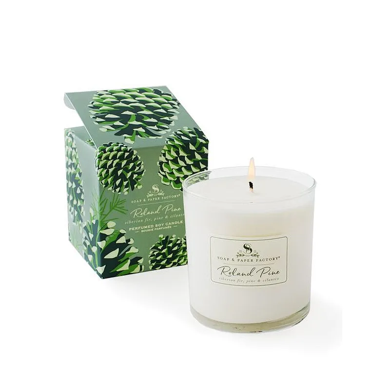 Eco friendly art paper package folding box soap paper creative candle jar set packaging shipping box