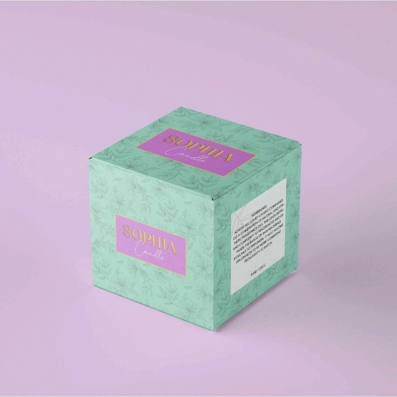 Luxury paper packaging custom cardboard boxes folding packaging for candle paper gift boxes