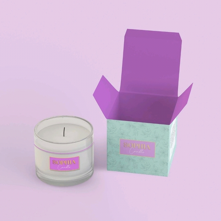 Luxury foldable packaging wax soy candle jar with paper packaging box for custom logo candle boxes