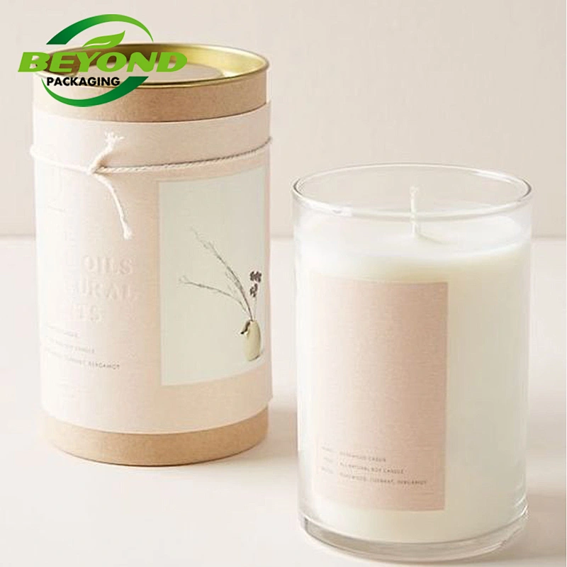 High Quality Customized Design Size Candle Jar Packaging Biodegradable Cylinder Cardboard Candle Paper Tube
