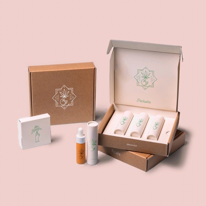 Custom Biodegradable Delicate Appearance Cardboard Corrugated Paper Packaging  Cosmetic Skincare Serum Perfume Bottle Gift Box