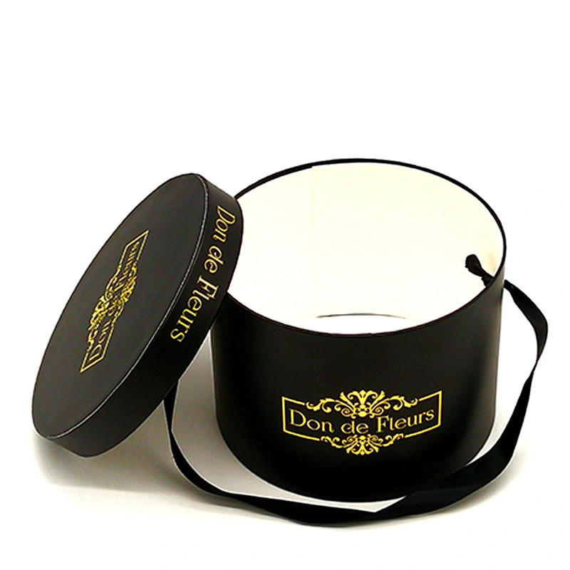Wholesale Waterproof Cardboard Luxury Elegant Rose Round Preserved Flower Bouquet Gift Packaging Hat Box