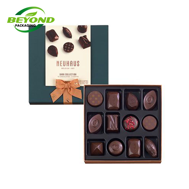 Custom Printing Luxury Paper Empty Christmas Bonbon Candy Chocolate Gift Packing boxes for Chocolate Packaging