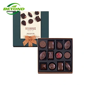 Custom Printing Luxury Paper Empty Christmas Bonbon Candy Chocolate Gift Packing boxes for Chocolate Packaging