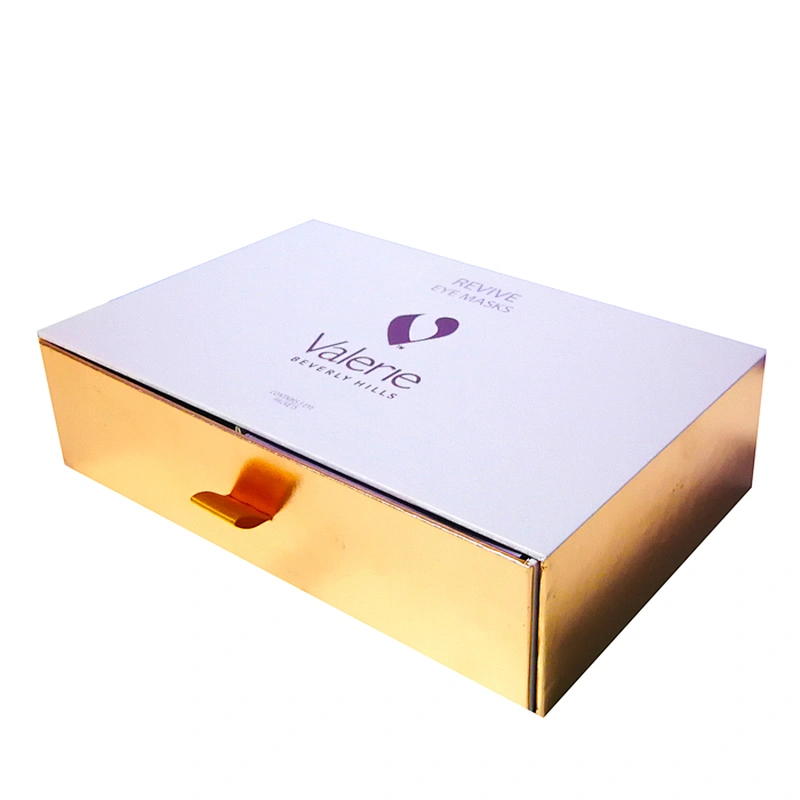 High Quality Luxury Custom USB Flash Drawer Box Paper Cardboard Gift Box Manufacturer With Custom Gold Stamping Logo