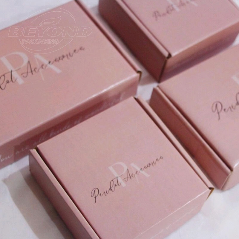 Wholesale Biodegradable Customized Printed Logo Design Pink Shipping Mailer Packaging Aircraft Box For Shipping