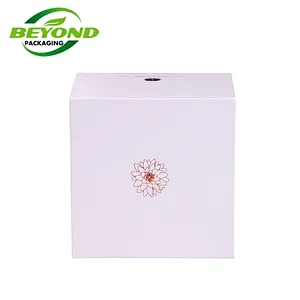 Custom Logo Eco-friendly Biodegradable Gift Packaging Lid and Base Cardboard Paper Rigid Box Cosmetic Packing