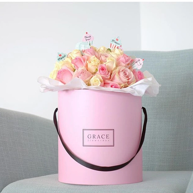 Custom Luxury Flower Packaging Box Gift Rose Box Set With Gold Stamping Logo For Wedding/Christmas