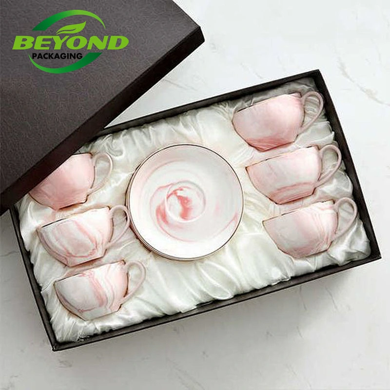 Promotional custom logo coffee porcelain mug  gift box exquisite packaging wholesale cardboard paper boxes