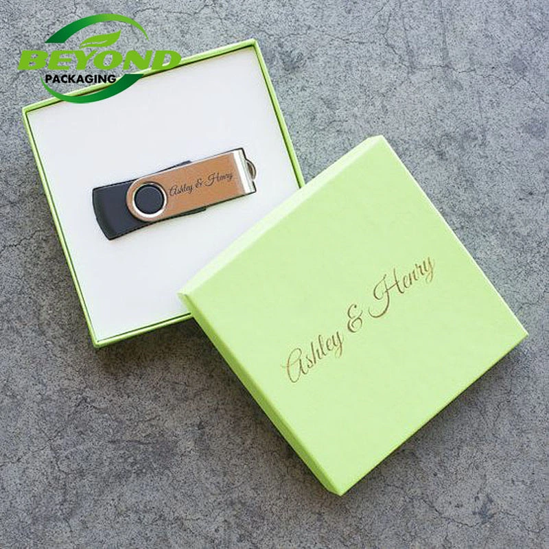 Custom Luxury Wholesale Gift Rigid Cardboard Paper Box for Memory Electronic U Disk Packing with EVA Insert Box