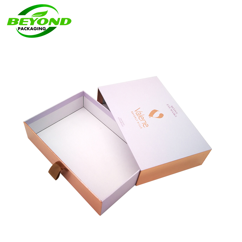 High Quality Luxury Custom USB Flash Drawer Box Paper Cardboard Gift Box Manufacturer With Custom Gold Stamping Logo