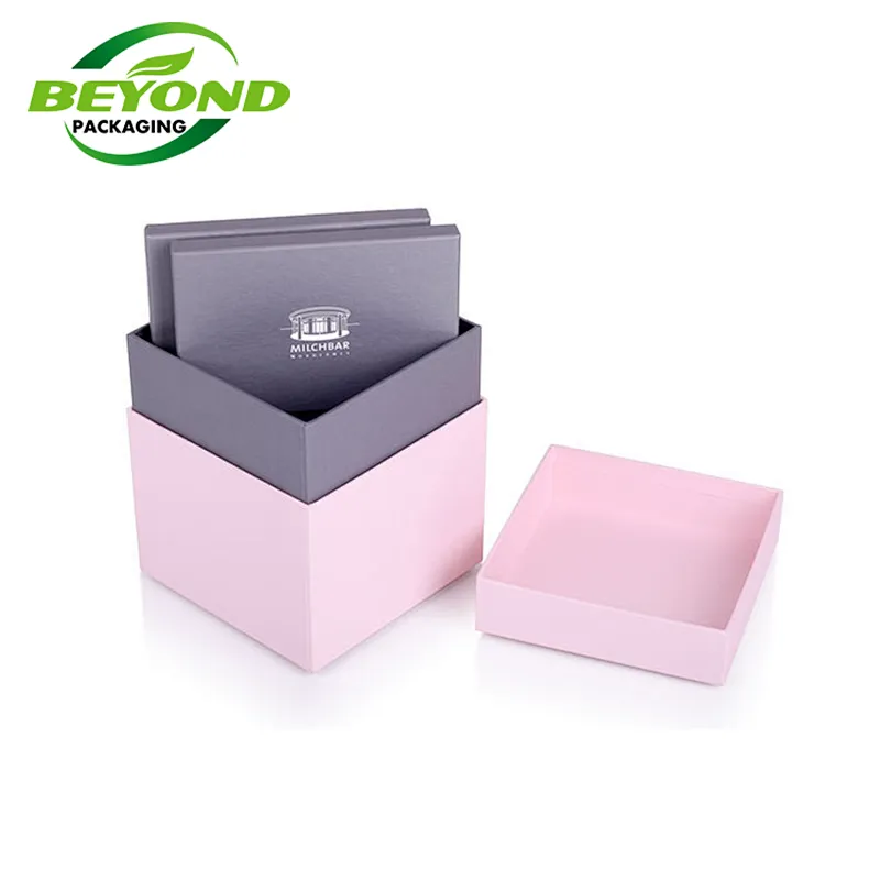 Wholesale luxury face cream square cardboard gift paper boxes for bottles jars packaging with paper tray insert