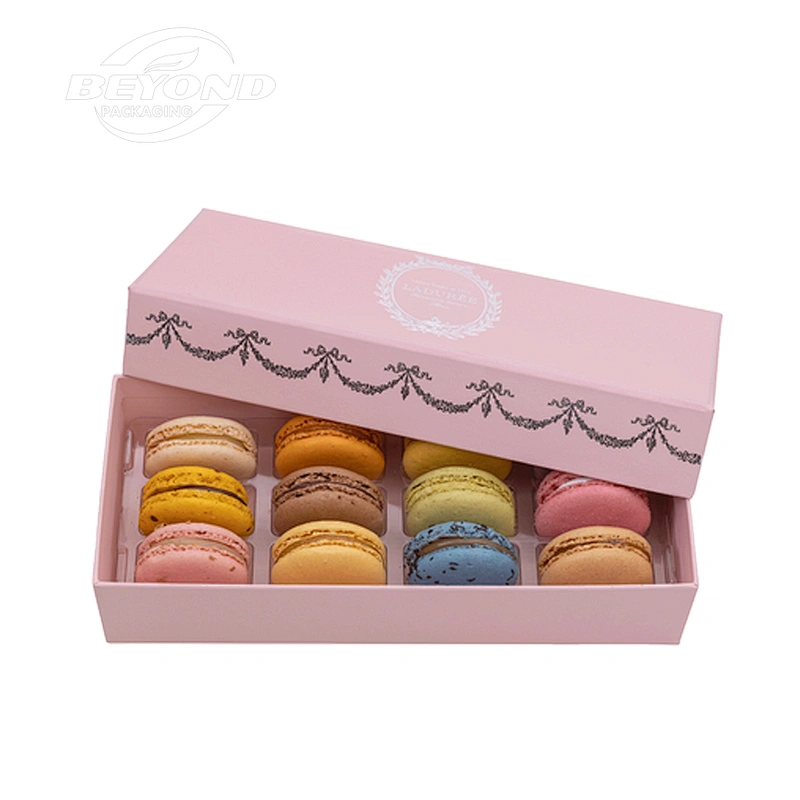High Quality Eco Friendly Custom Design Colorful Printing Food Grade Material Kraft Paper Box Packaging For Macaroon