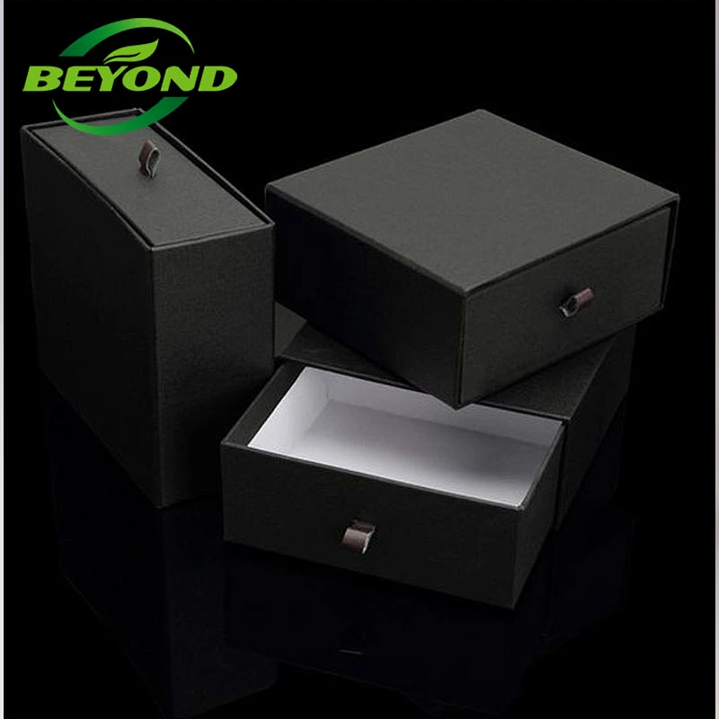 Wholesale Customized Printing Luxury Kraft Paper Sliding Drawer Box Rigid Cardboard Rectangle Jewelry Gift Packaging Paper Boxes