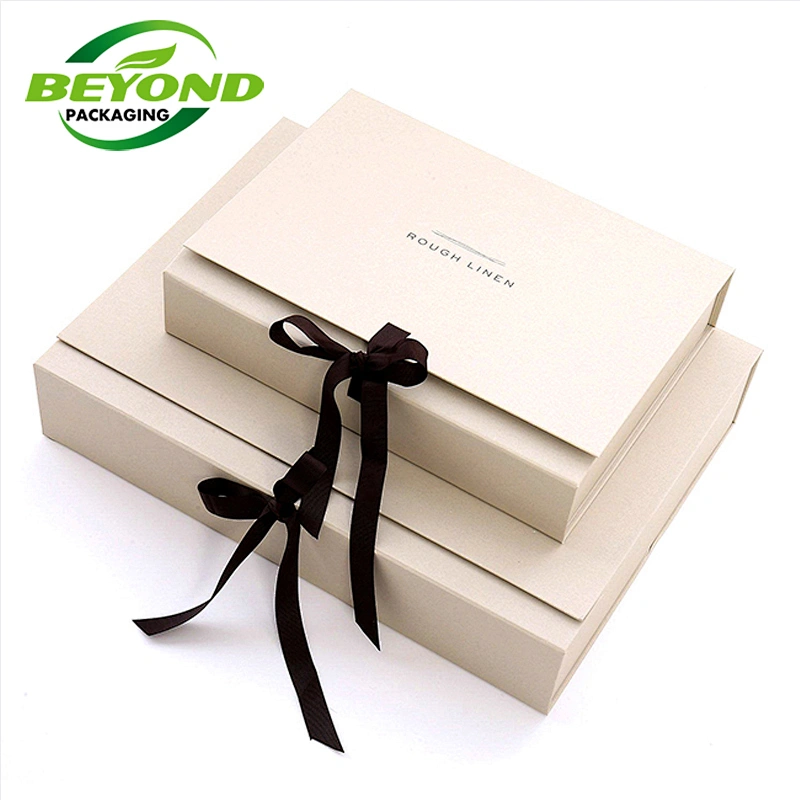 Custom printing logo luxury inside EVA tray foldable magnetic gift box packaging lined with handle ribbon