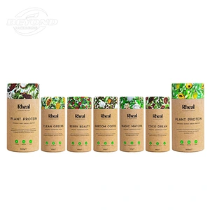 Custom  Printed Creative Round Kraft Paper Tube Container or Loose Powder Tea Coffee Bean eco-friendly Cylindrical Packaging