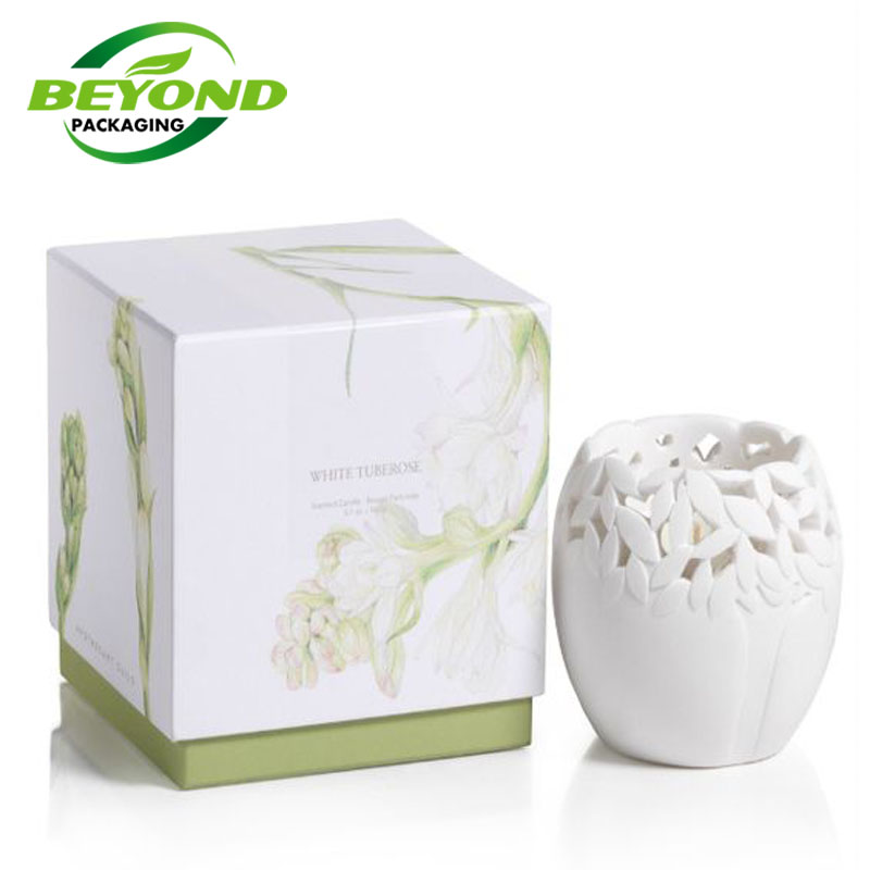 wholesale Luxury Empty Rigid candle  packaging gift boxes with logo cardboard  container candle jar with lid and gift box