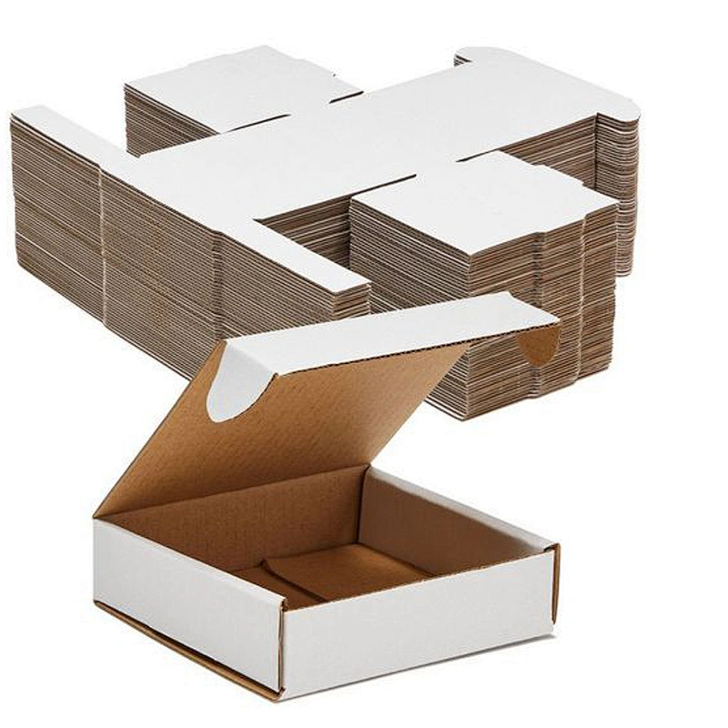 Custom Logo Corrugated Recycled Cardboard Kraft Paper Foldable Cosmetic Shipping Box Packaging Luxury Fashion
