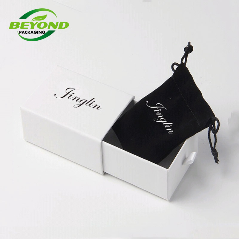 Wholesale Customized Printing Luxury Kraft Paper Sliding Drawer Box Rigid Cardboard Rectangle Jewelry Gift Packaging Paper Boxes