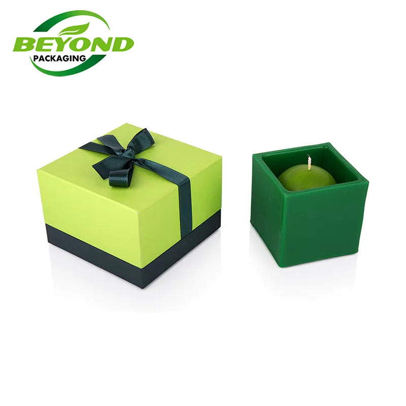 wholesale Luxury Empty Rigid candle  packaging gift boxes with logo cardboard  container candle jar with lid and gift box