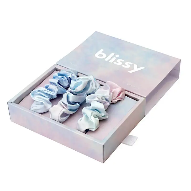 Delicate Appearance Custom logo Paper Packaging Drawer Boxes Foam Slide Match Gift Box With Ribbon For Competitive Price
