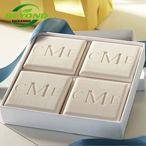 Luxury Fashion Custom Handmade Boutique Square Lid And Base Soap Gift Packaging Coated Paper Box