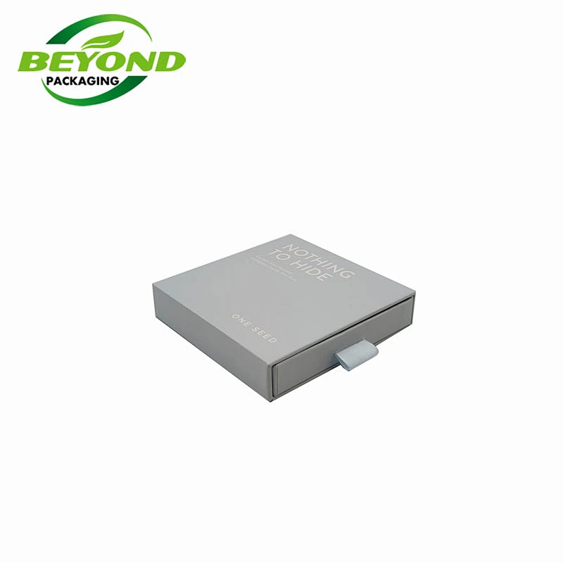 Custom Printing Logo High Quality Eco Friendly Sliding Drawer Paper Box Packaging With Ribbon For Gift Cosmetic