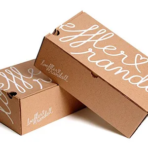 Brown Eco Friendly corrugated Paper Box Packaging Wholesale Custom Printing Rigid Cardboard Gift Box Packaging For Clothes