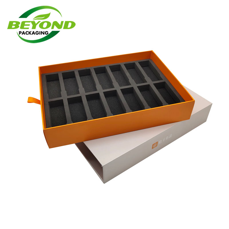 Custom Branded Recycled Best Welcome Fashion Square Eco friendly Brown Paper Drawer Slide Packaging Gift Boxes With EVA insert