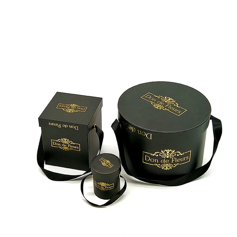 Wholesale Waterproof Cardboard Luxury Elegant Rose Round Preserved Flower Bouquet Gift Packaging Hat Box