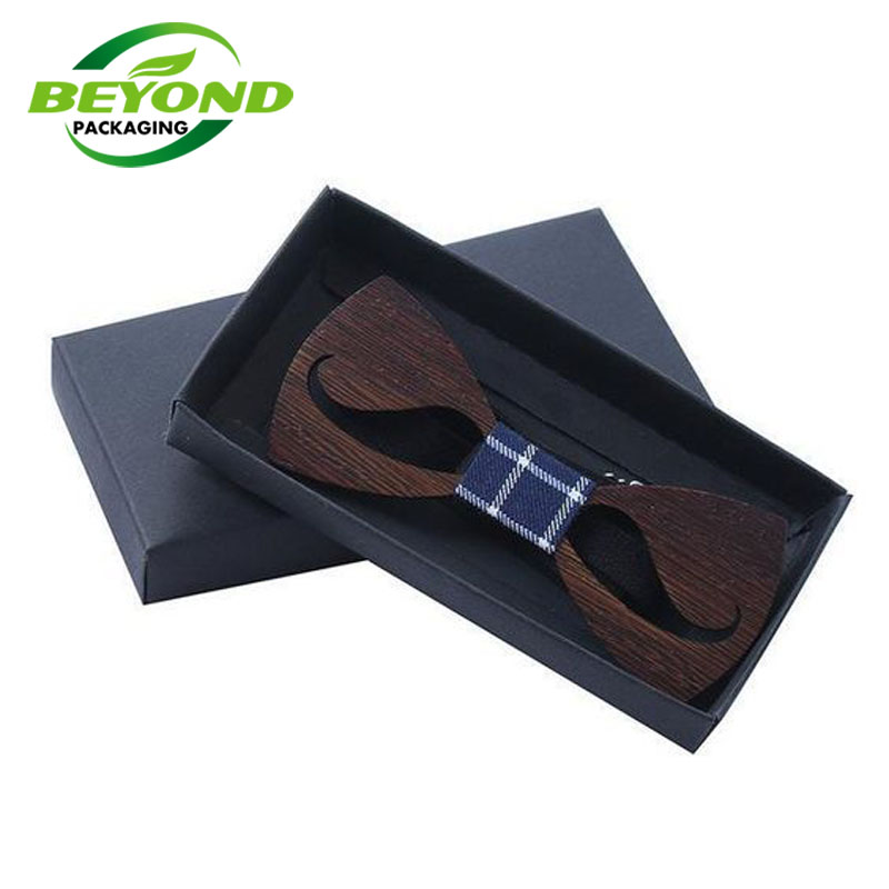 Golden Supplier  Custom Luxury Best Gift Men Bow Tie Paper Gift Packaging Box For Ties Necktie Gift Boutique Packaging
