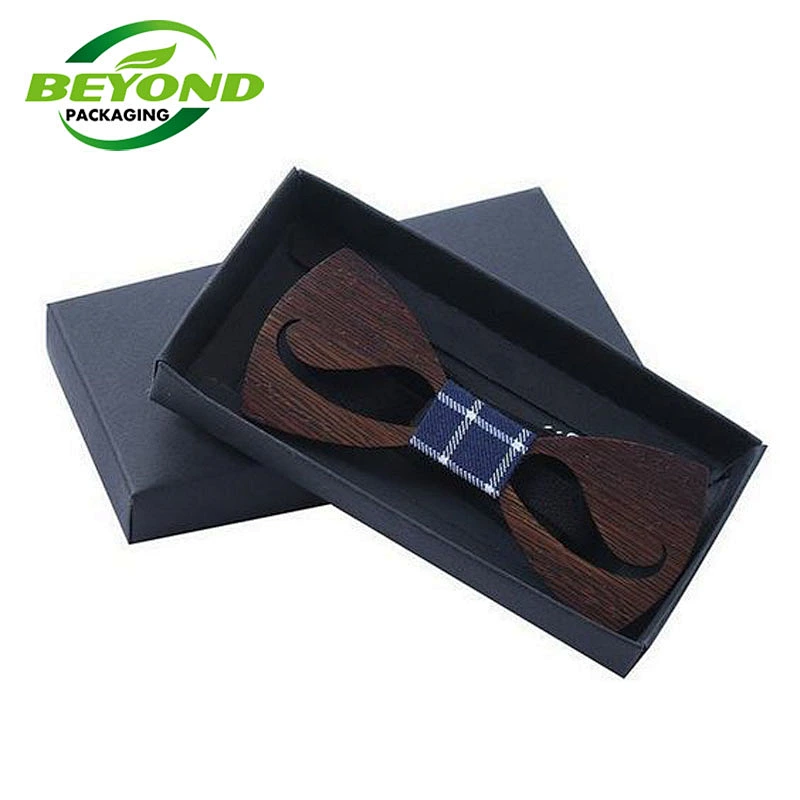 Golden Supplier  Custom Luxury Best Gift Men Bow Tie Paper Gift Packaging Box For Ties Necktie Gift Boutique Packaging