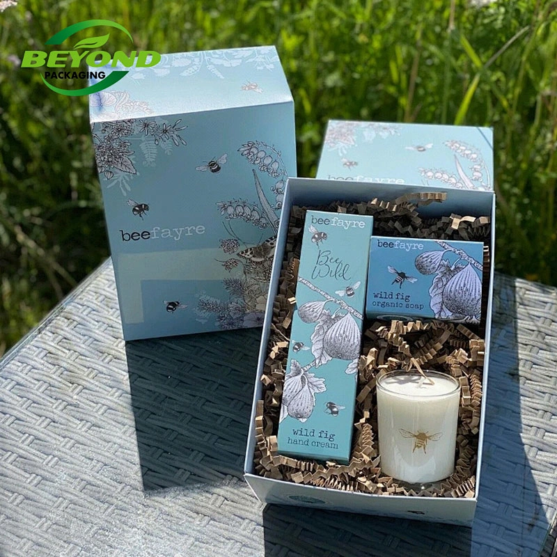 Wholesale Luxury Customized Logo Lid And Base Gift Box Paper Cardboard Candle Box Rigid Packaging Box With Insert