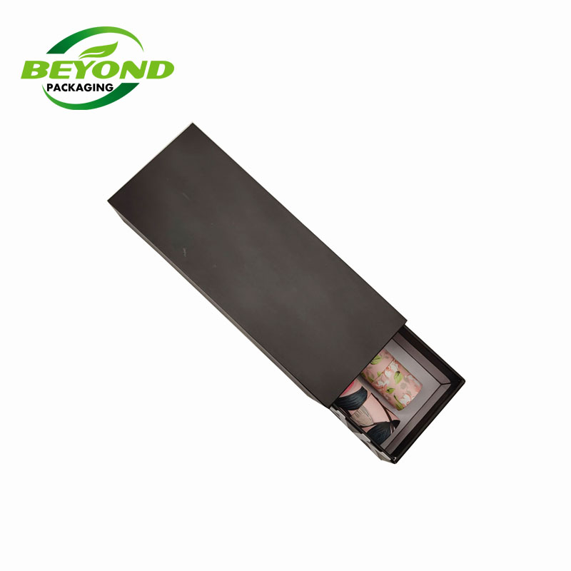 Custom Design Eco Friendly Kraft Cardboard High Quality Drawer Slide Paper Box Packing For Gift Packing