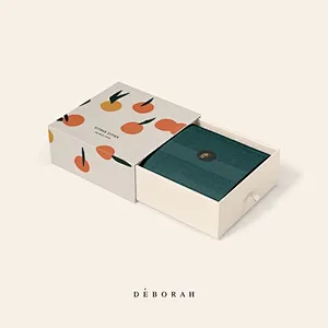 Eco friendly kraft paper foldable drawer gift box custom luxury socks drawer sliding packaging box