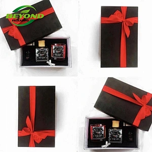 New Style Eco-friendly Custom Luxury Craft Empty Rigid Paper Gift Boxes Perfume Bottle with Box Cosmetic Packaging with Ribbon