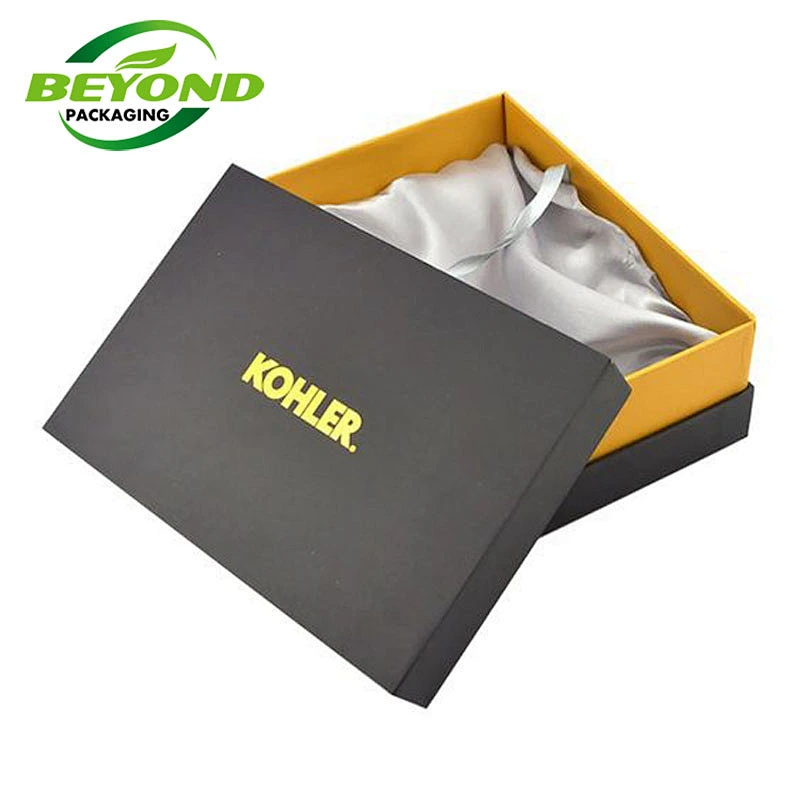 Simple Luxury Design Custom Logo Business Man Gift Tie Packaging Gift Box with Tissue Paper Accessory